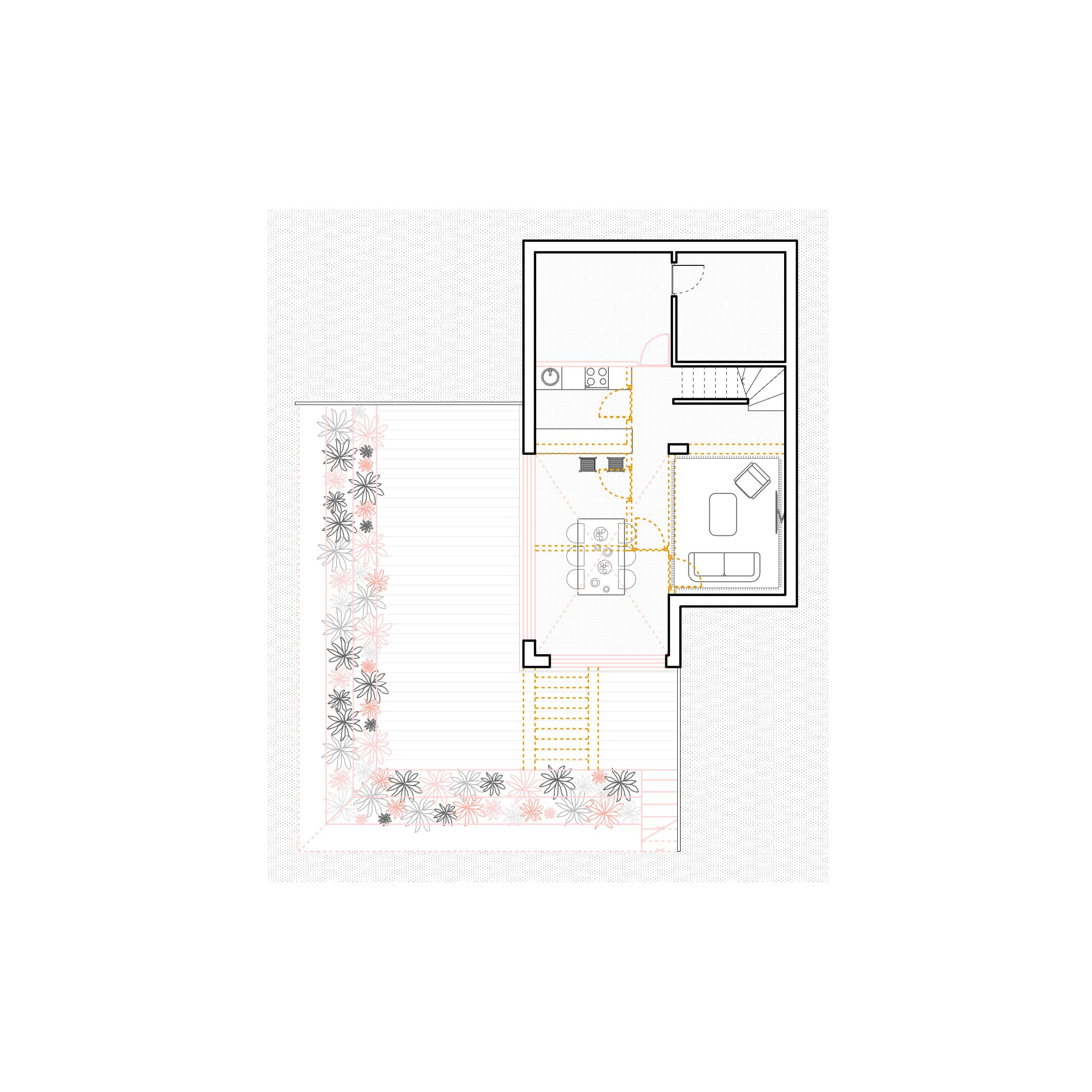 Grundriss Souterrain, Umbau